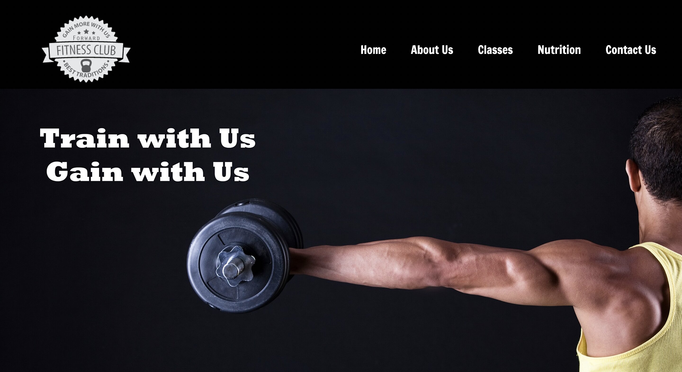 linked screenshot of Forward Fitness Club website